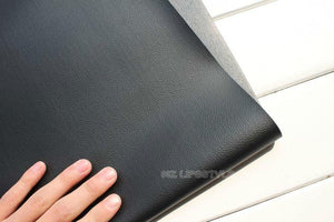 Buulqo 50x68cm Black PVC leather  Faux Leather Fabric for Sewing, artificial leather